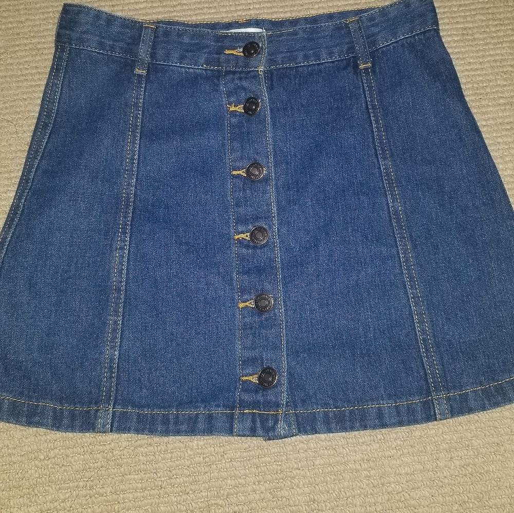 Denim mini skirt